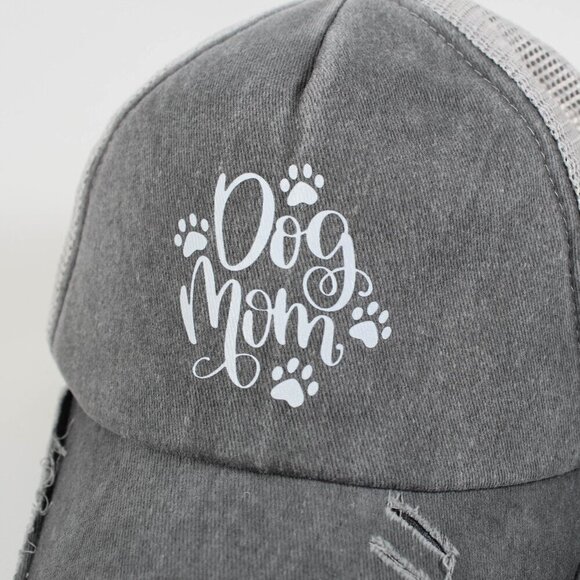 Women's Baseball Cap - Dog Mom - Distressed - New - Picture 3 of 5
